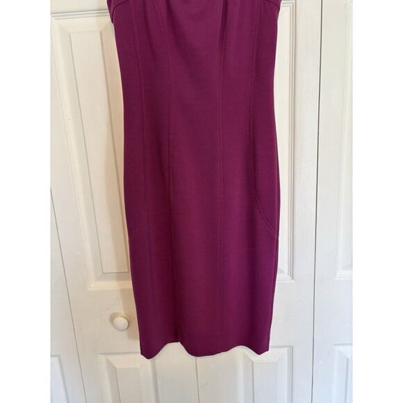 Cache Womens Purple Sleeveless Sheath Dress Key Whole Size 0 90s - Picture 3 of 9